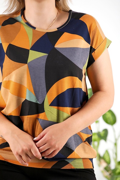 Büyük Beden Bluz Hardal 6