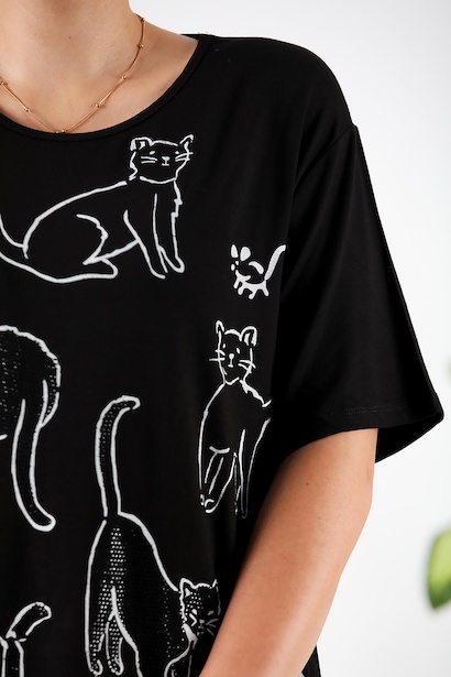 Büyük Beden Bluz Siyah 6