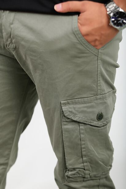 Erkek Kargo Cepli Pantolon  Haki 6