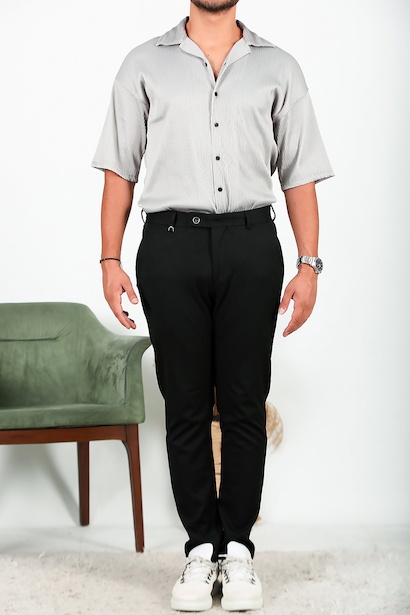 Erkek Kumaş Pantolon Siyah 6