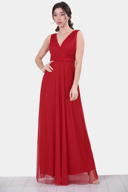 Kadın Tül Uzun Abiye Elbise