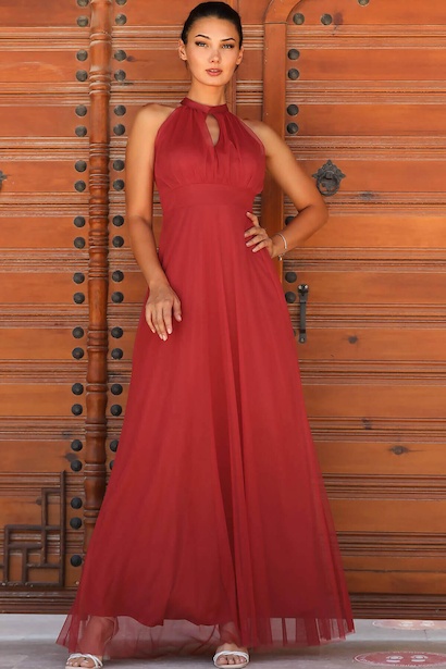 Kadın Tüllü Uzun Abiye