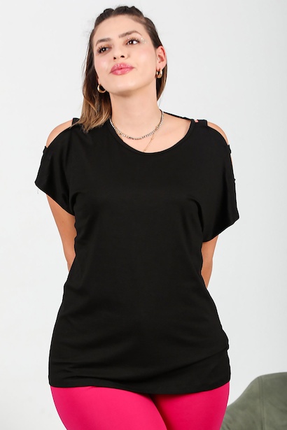 Büyük Beden Omuz Açık Bluz