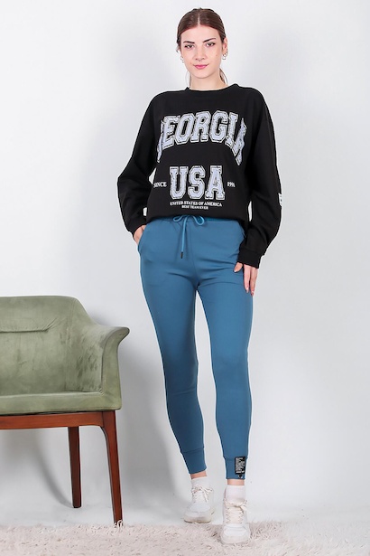 Kadın Paça Lastikli Eşofman Altı