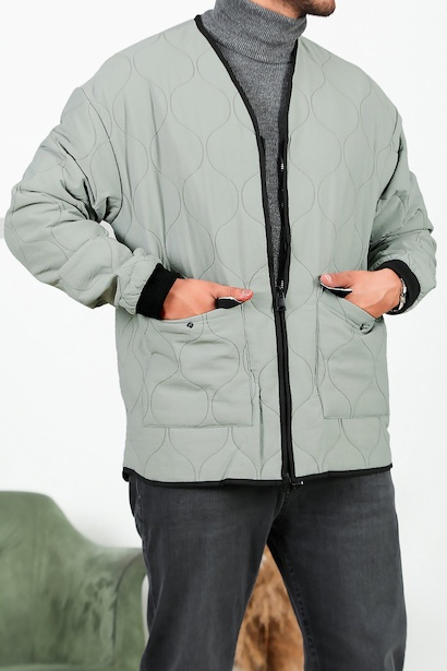 Erkek Kapitone Mont Gri 6