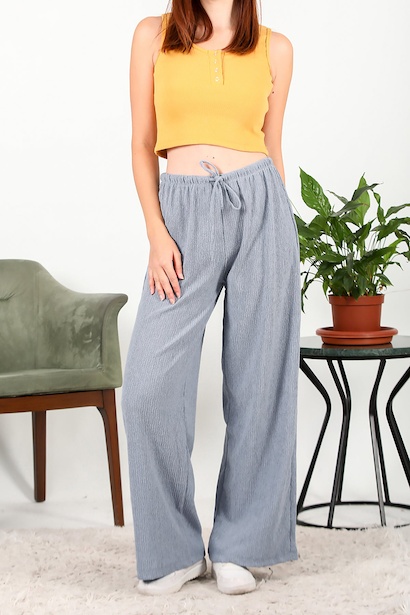 Kadın Bağcıklı Bol Paça Pantolon