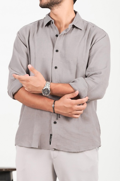 Erkek Oversize Uzun Kol Gömlek