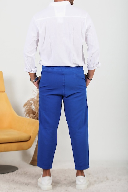 Erkek Bel Lastikli Pantolon Saks 6