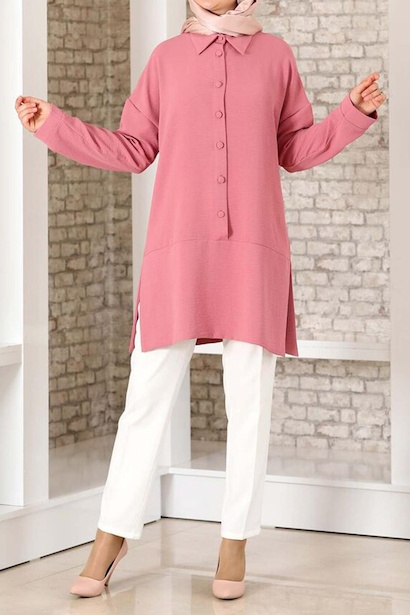 Kadın Düğmeli Tunik