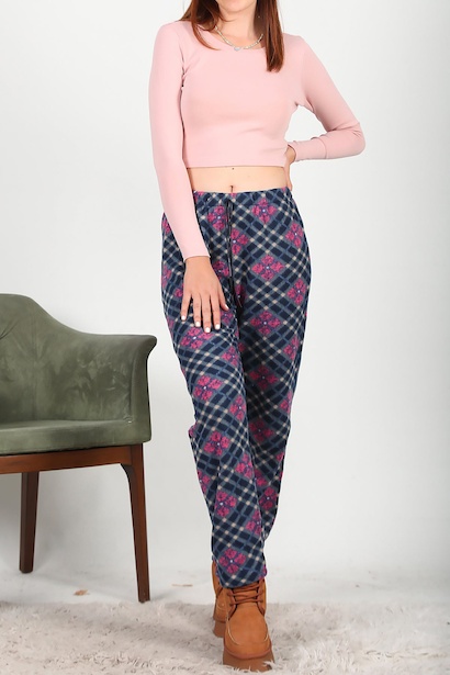 Kadın Polar Pijama Füme
