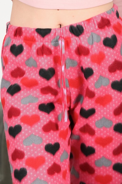Kadın Polar Pijama Pembe 9