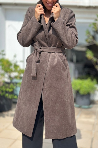 Kadın Bel Kuşaklı Kaban