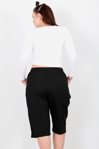 Büyük Beden Kapri Siyah Siyah 6