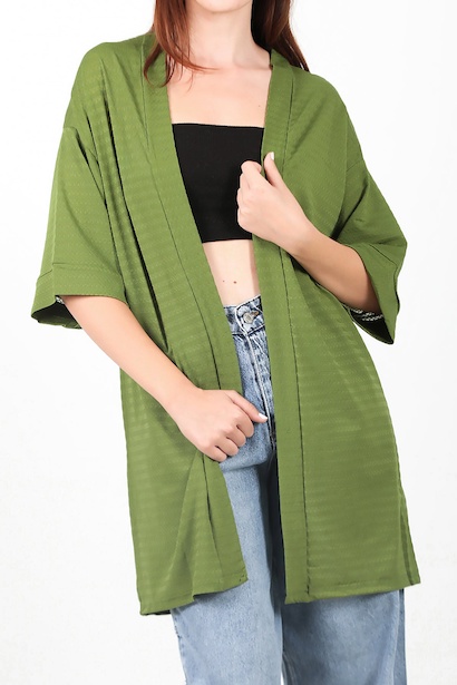 Kadın Petek Ceket Haki