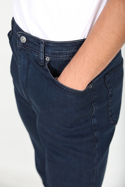 Erkek Boru Paça Kot Pantolon Lacivert Lacivert 6