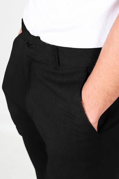 Erkek Kumaş Pantolon Siyah Siyah 6