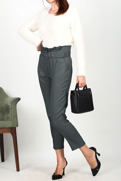 Kadın Kemerli Pantolon 