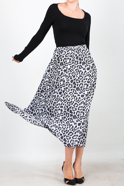 Kadın Leoparlı Etek 