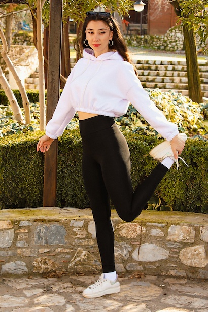 Kadın Yüksek Bel Şardonlu Dalğıç Tayt 