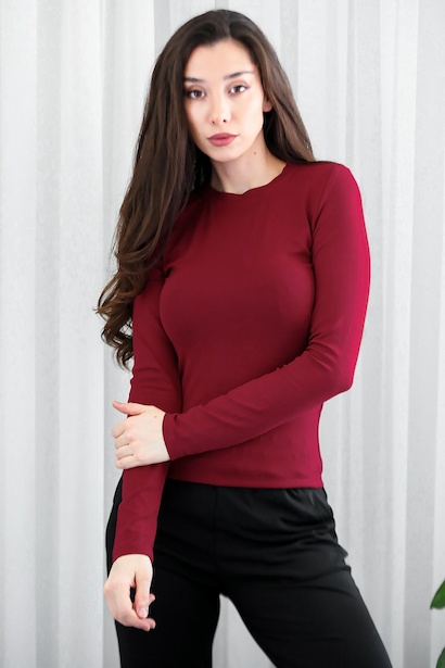 Kadın Bisiklet Yaka Bluz 