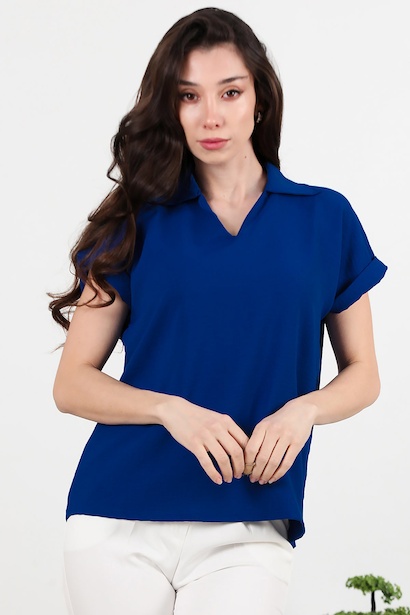 Kadın Ayrobin V Yaka Yakalı Bluz 