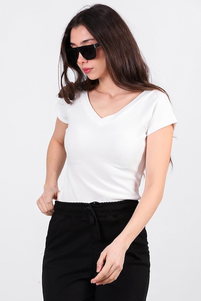 Kadın Ön-arka V Yaka Bady 