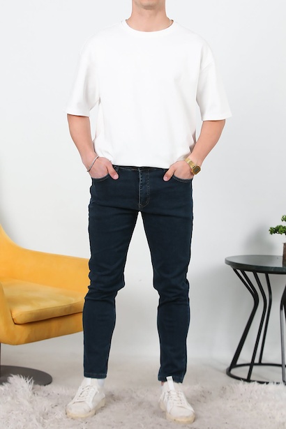 Erkek Likralı Boru Paça Pantolon 