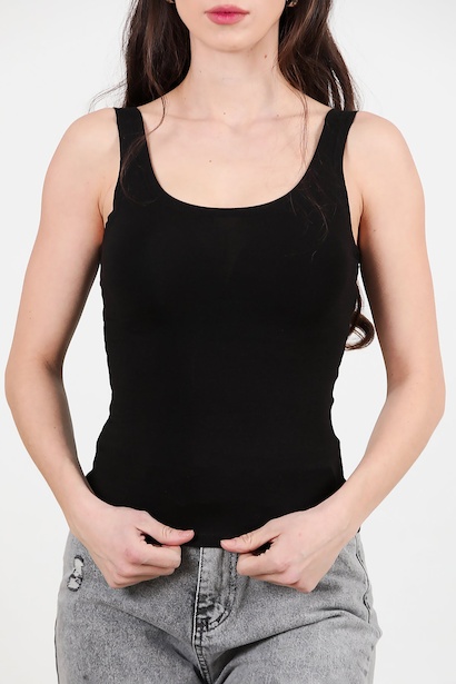 Kadın Kalın Askılı Bady  Siyah 6