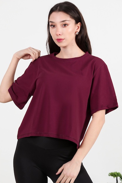 Kadın Bisiklet Yaka T-shirt 