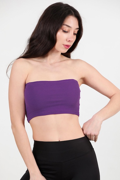 Kadın Staplez Fitilli Büstiyer  Mor 6