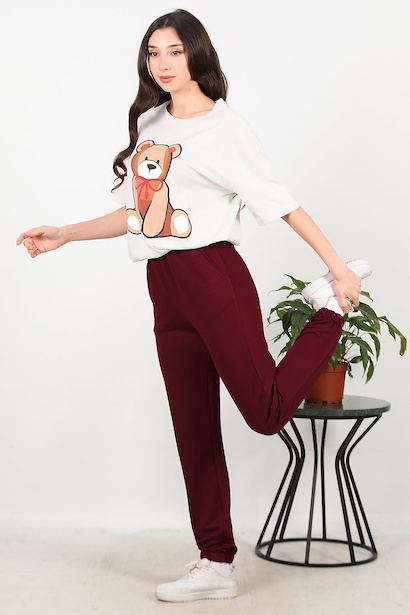 Kadın Bel-paça Lastikli Eşofman 