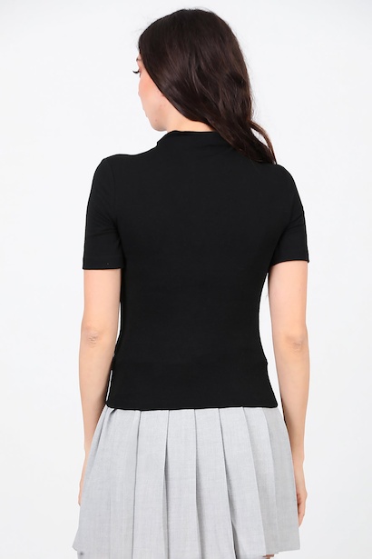 Kadın Kısa Kollu Basic Bady  Siyah 6