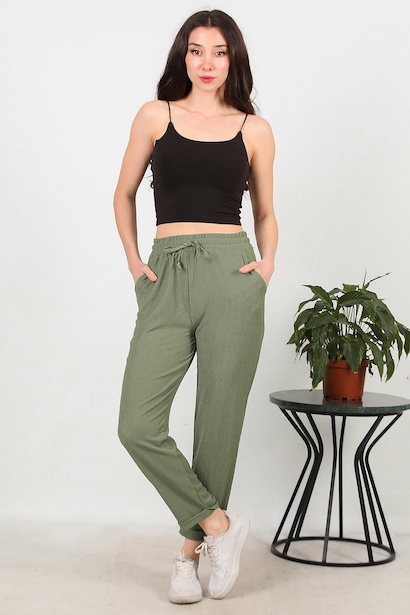 Kadın Bürümcük Duble Paça Pantolon 