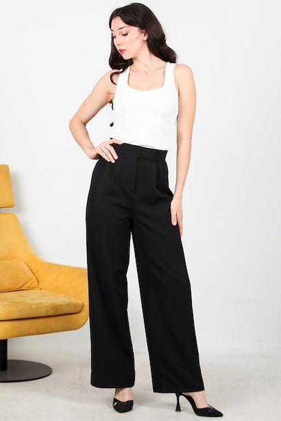 Kadın Cırtlı Plazza Pantolon  Siyah 6