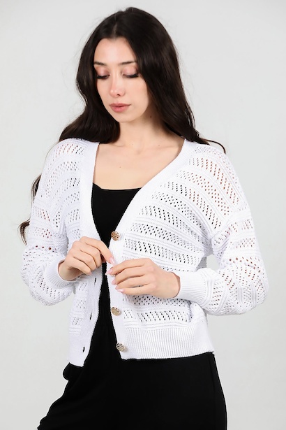 Kadın Ön Düğmeli Hırka 