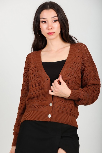 Kadın Ön Düğmeli Hırka 