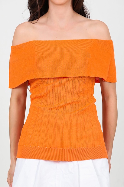 Kadın Madonna Yaka Merserize  Turuncu 6
