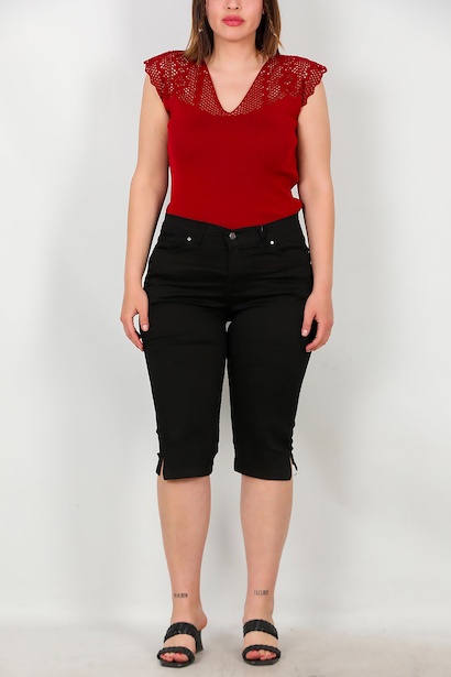 Büyük Beden Kapri  Siyah 6