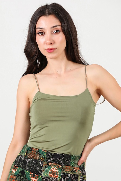 Kadın İp Askılı Badi Bluz 