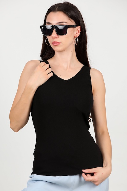 Kadın Kaşkorse Kalın Askılı Bluz 