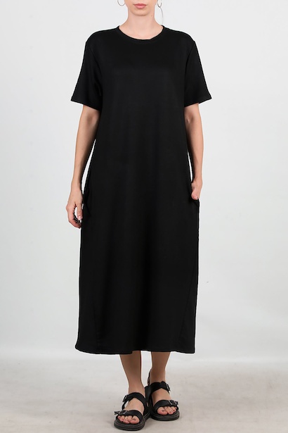 Kadın Cepli Salaş Elbise  Siyah 6