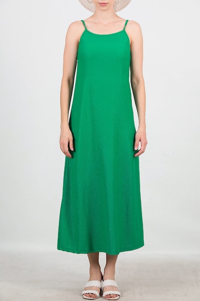 Kadın Askılı Salaş Elbise  Zümrüt 6