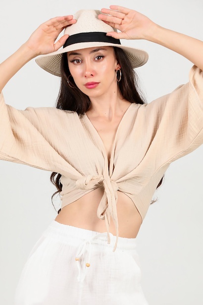 Kadın Ön Bağlama Kimono 