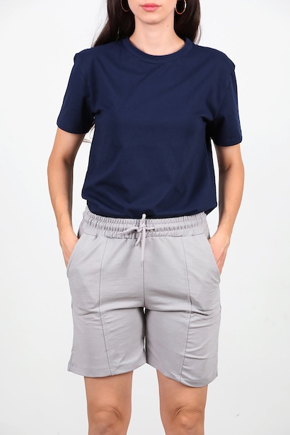 Kadın Çimalı Şort  Gri 6