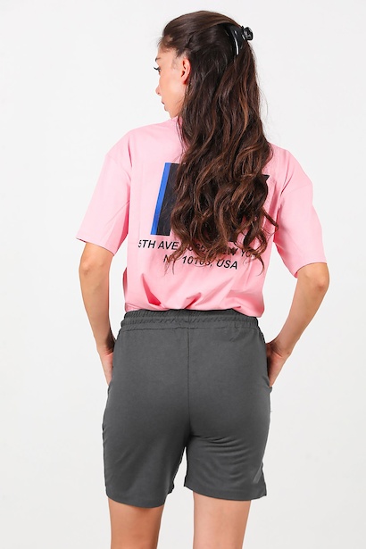 Kadın Çimalı Şort  Füme 6