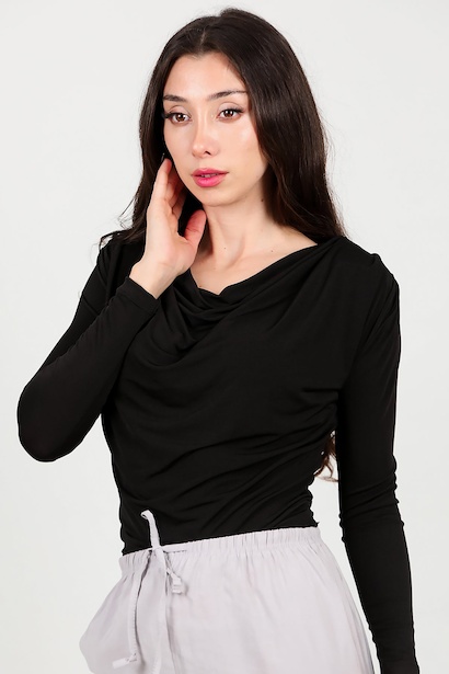 Kadın Degaje Yaka Bluz 