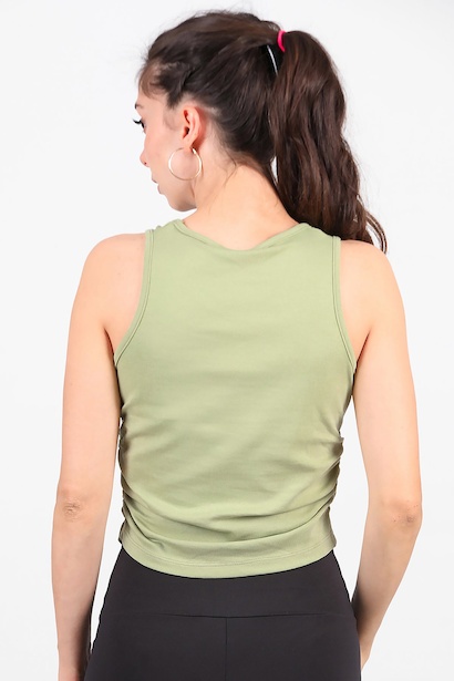 Kadın Yan Büzgülü Bluz  Yeşil 6