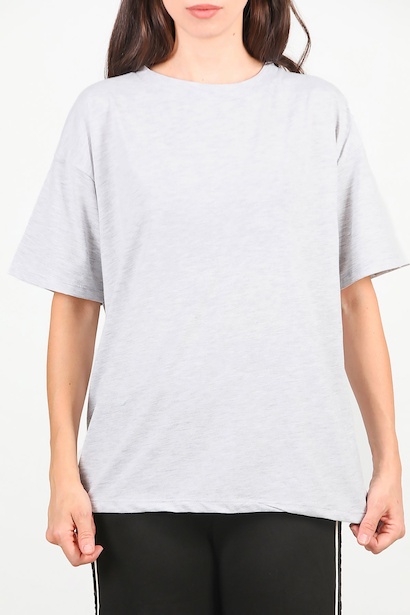 Kadın Owersize T-shirt  Gri 6