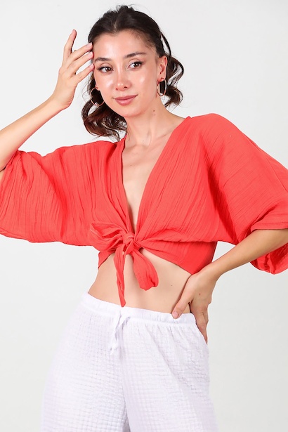 Kadın Ön Bağlama Kimono 