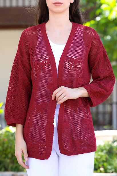 Kadın Hırka  Bordo 6